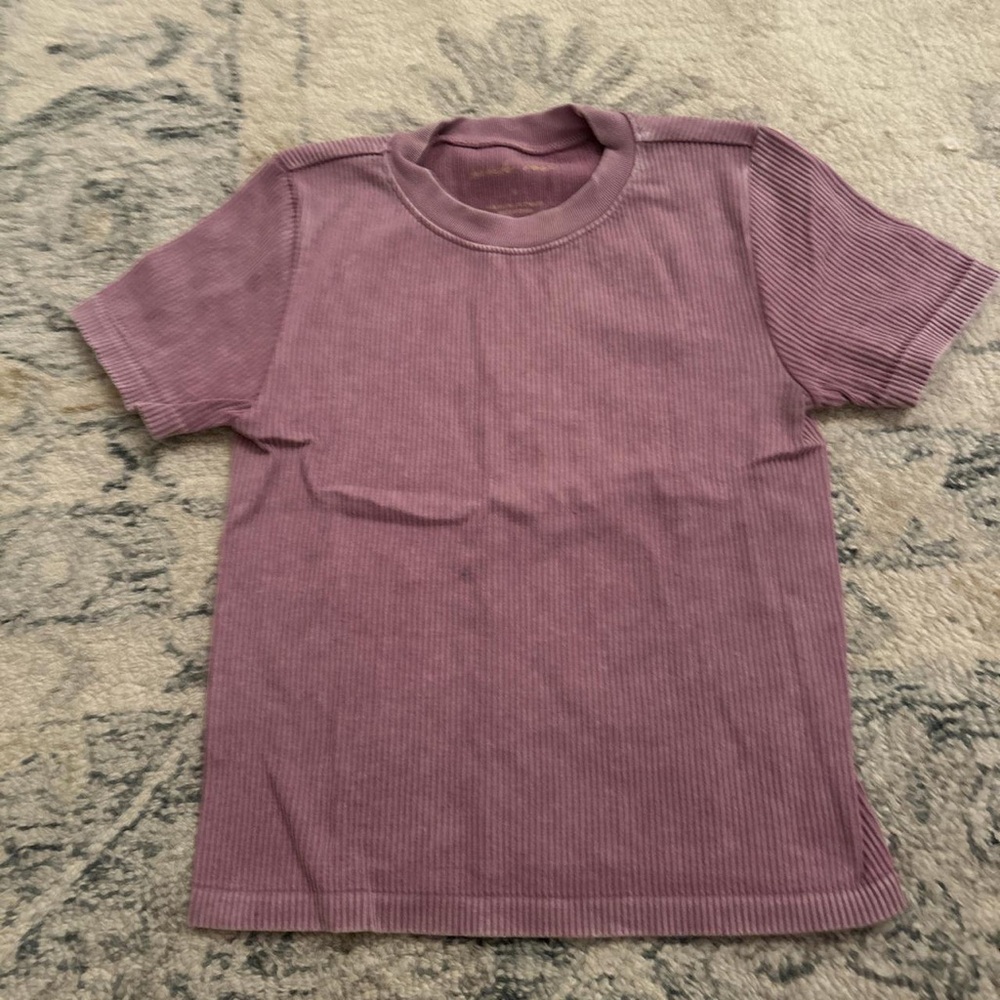 Pink Rose Women's Ribbed Mauve Crop Top